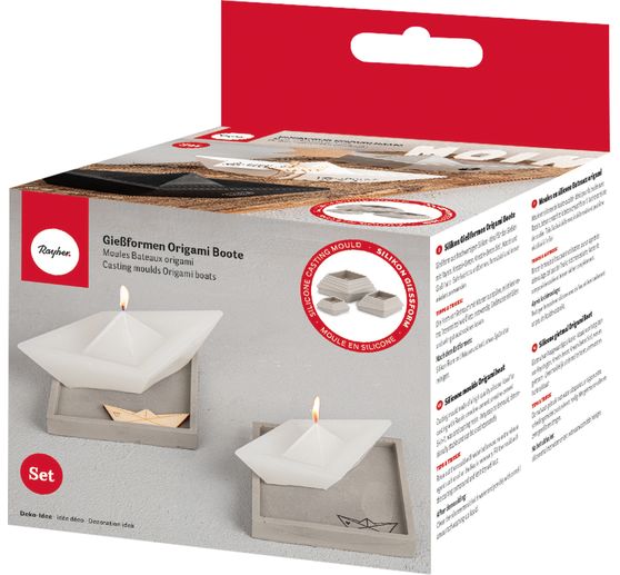 Silicone casting mould "Origami boats"