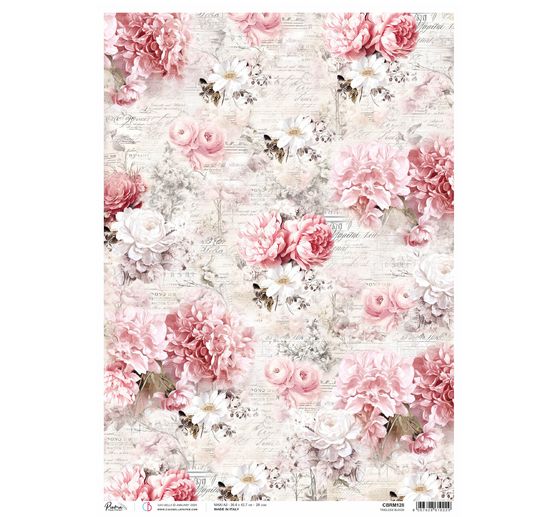 Motif straw silk "Timeless Bloom"