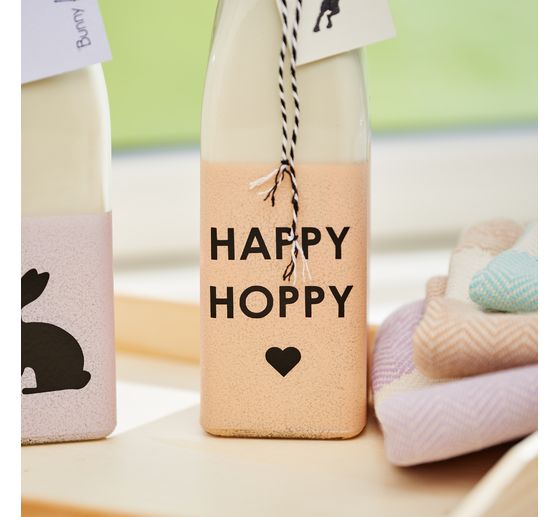 VBS Glass bottle with swing top "Square", 500 ml, 6 pieces