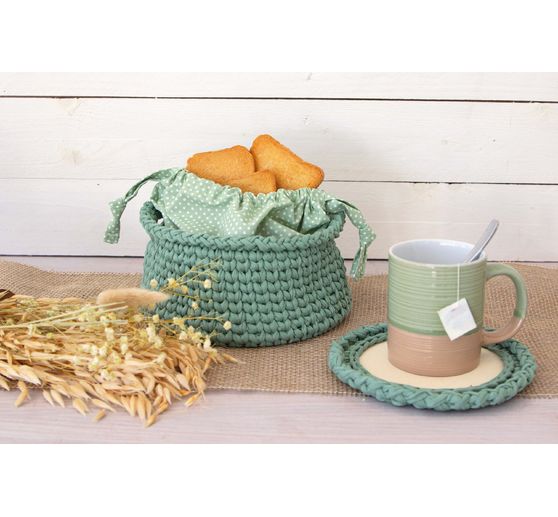 Wooden base for crochet basket "Round"