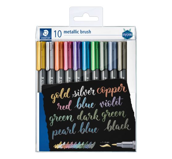 Staedtler Metallic brush marker, set of 10