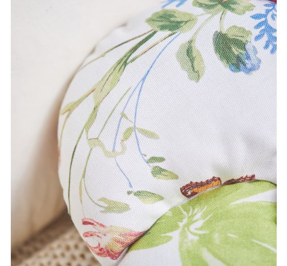 Cotton fabric "Flower meadow with butterflies"