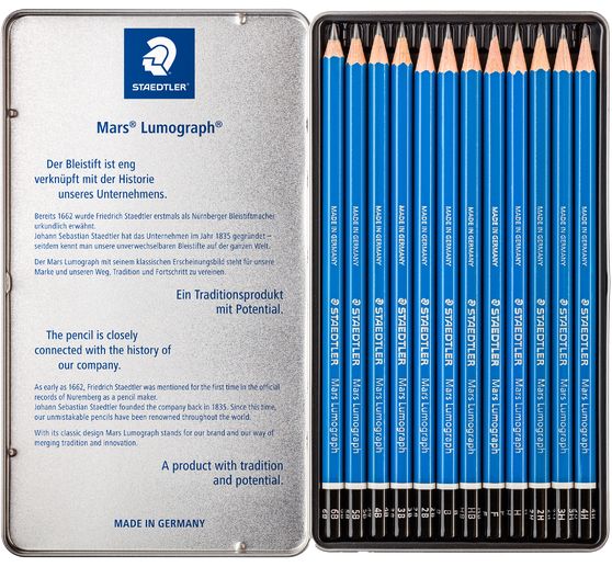 Staedtler Pencils Mars Lumograph, 12 pcs.