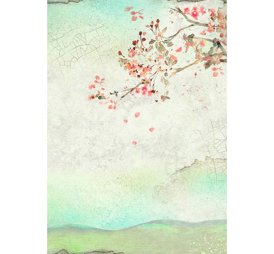 Motif straw silk backgrounds "House of Roses"