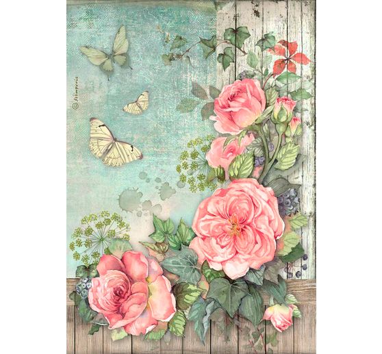 Motif straw silk assortment "House of Roses", set of 6