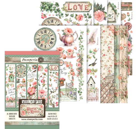 Washi podložka "Dům růží"