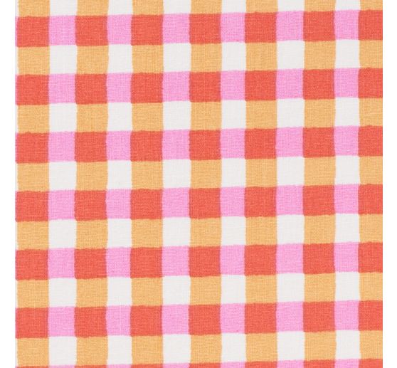 Cotton fabric "Karo Kavia Red"