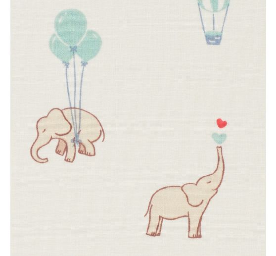 Cotton fabric "Flying Elephants"