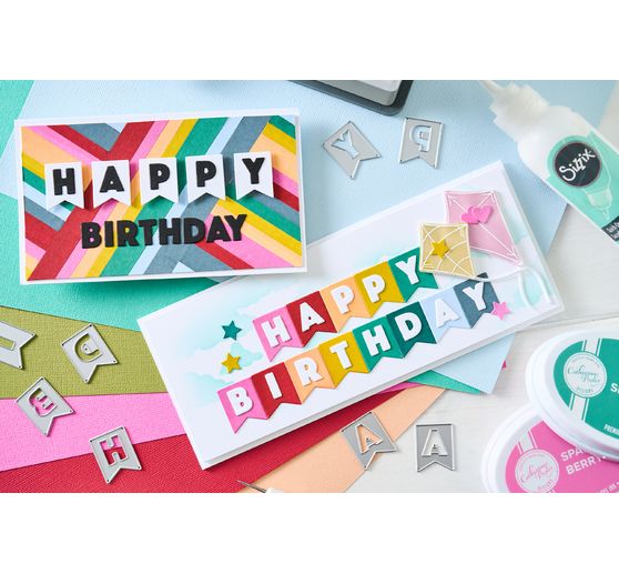 Výseková šablona Sizzix Thinlits "Birthday Bunting by Catherine Pooler"