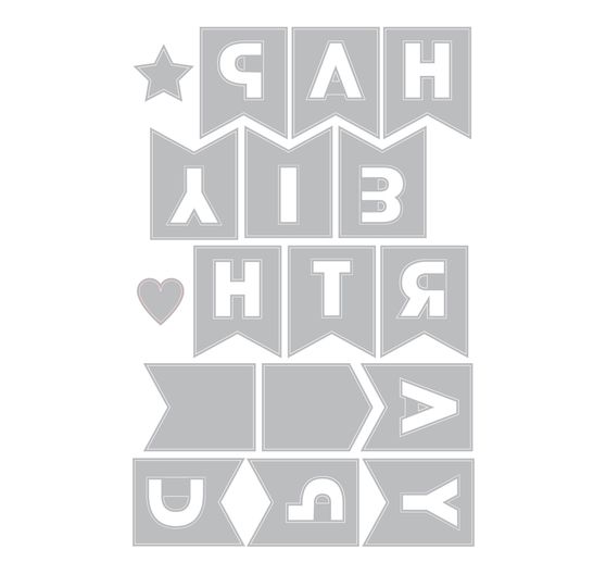 Výseková šablona Sizzix Thinlits "Birthday Bunting by Catherine Pooler"