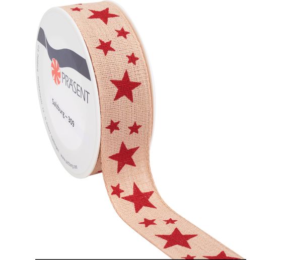 Linen ribbon "Stars"