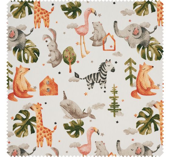 Motif fabric linen look "Junior"