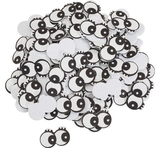 VBS XXL Pair of eyes, leather/felt, 100 pcs.