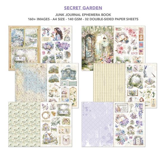 Kniha Junk Journal & Ephemera "Secret Garden"