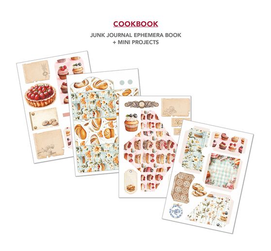 Kniha "Kuchařka" z časopisu Junk Journal & Ephemera Book