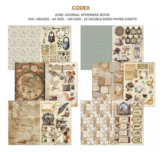 Junk Journal & Ephemera Book "Codex"