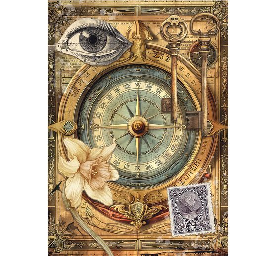 Sada 8 slámových hedvábí s motivem "Carbinet of Curiosities"