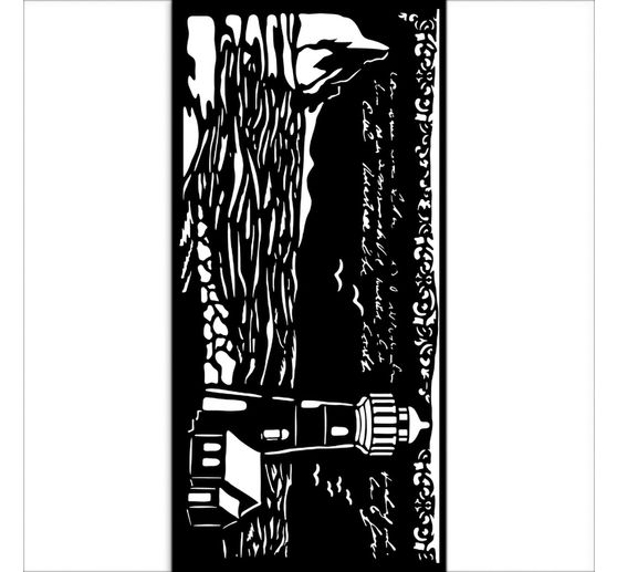 Šablona "Tiché moře - maják", 12x25cm