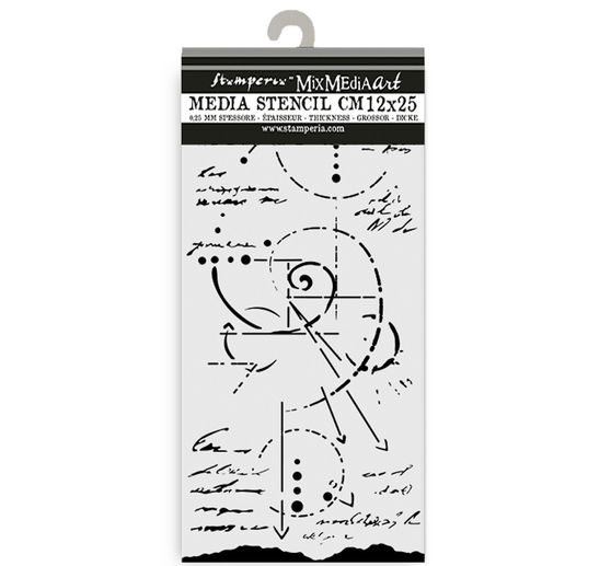 Stencil "Silent Sea - Fossil", 12x25cm