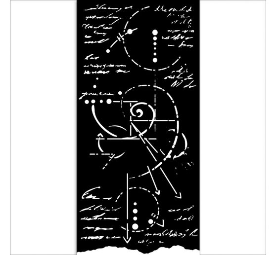 Stencil "Silent Sea - Fossil", 12x25cm