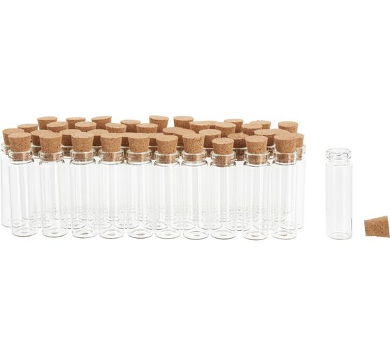VBS Mini jars with cork, 42 pcs.