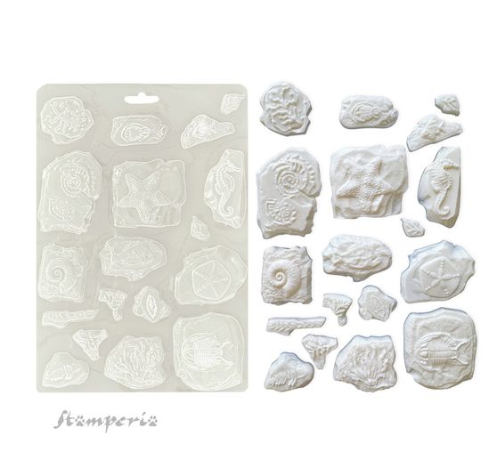 Soft modelling mould A5 "Silent Sea - Fossils"