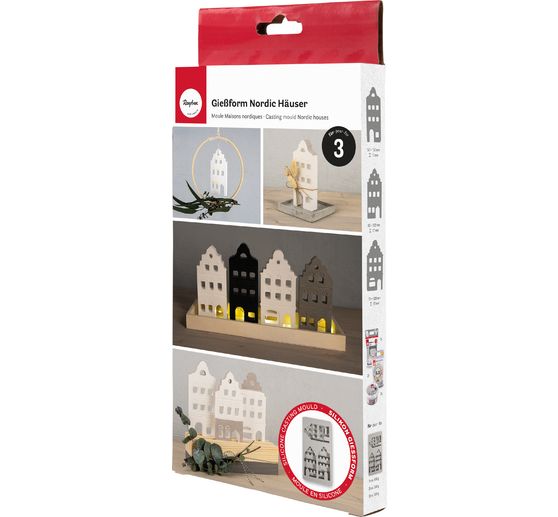 Silicone casting mould "Nordic houses"