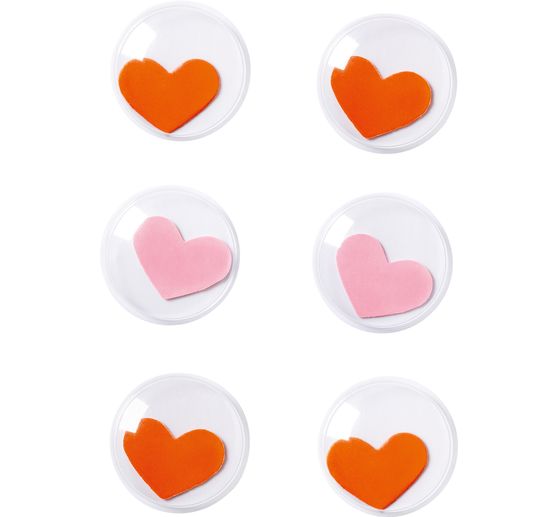 Wobbly eyes "Hearts", 30 mm, self-adhesive