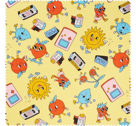 Cotton fabric "Retro Friends"
