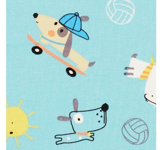 Cotton fabric "Dog Fun"