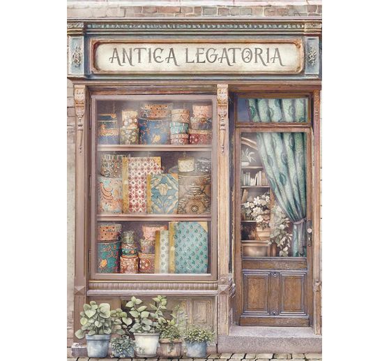 Motif straw silk backgrounds "Venice City of Art"