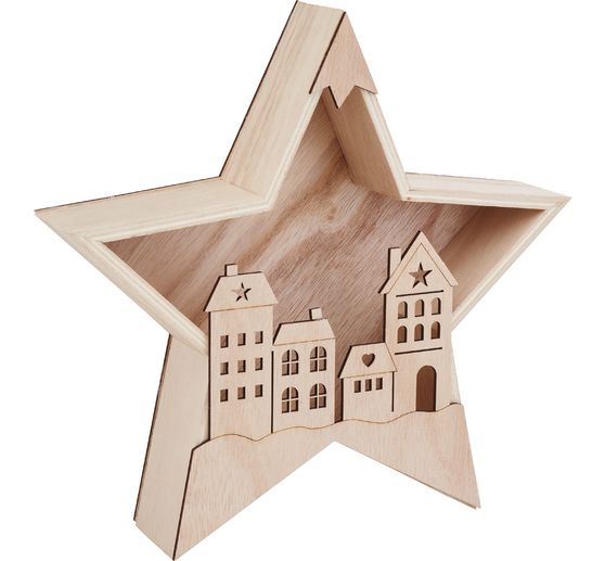 VBS Wooden building kit "Wooden star with house front"