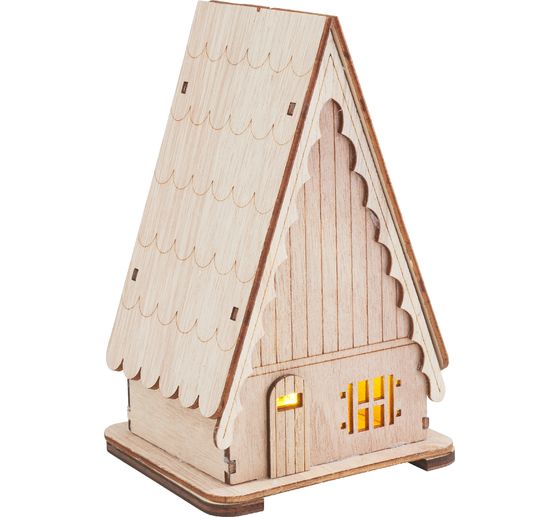 VBS Wooden building kit "Roof house", incl. LED