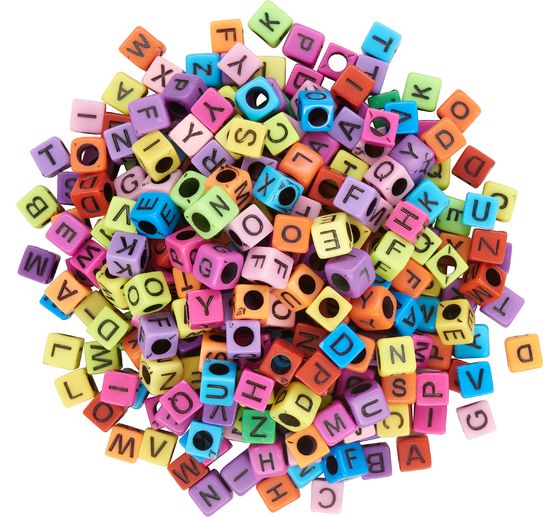 VBS Letter beads "Colourful"