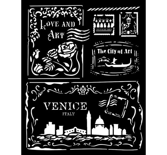 Stencil "Venice", Cards