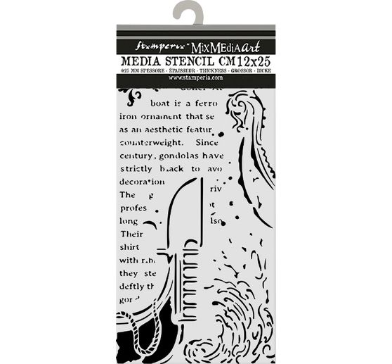 Stencil "Venice", Gondola 12x25 cm
