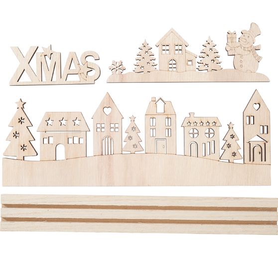 VBS Wooden building kit "Christmas village Xmas"