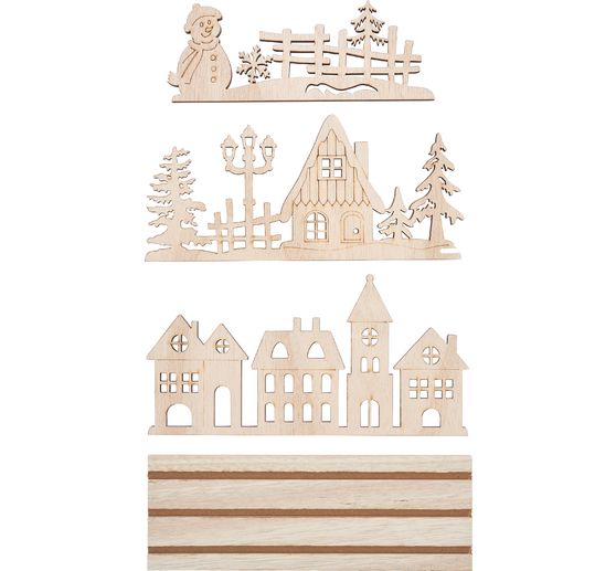 VBS Dřevěná stavebnice "Vesnice se sněhulákem"