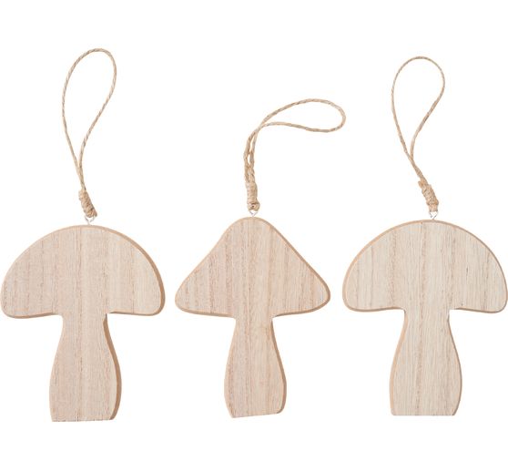 VBS Wooden decoration pendant "Mushrooms"