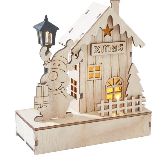 VBS House of lights "Elk with lantern", incl. LEDs