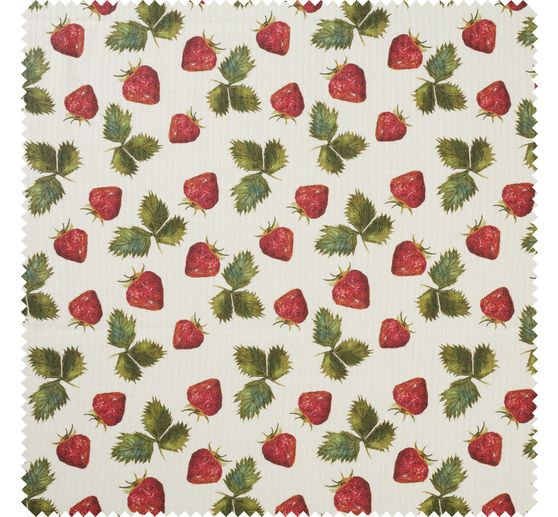 Cotton fabric "Strawberries", acrylic coated