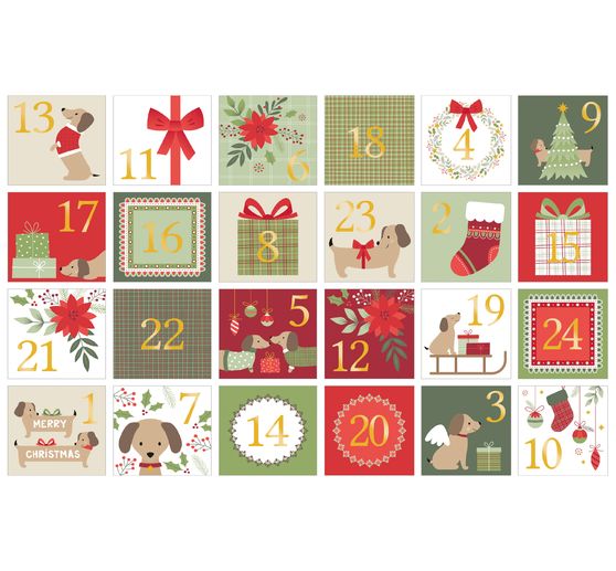 Sticker advent numbers "Woofy Christmas"