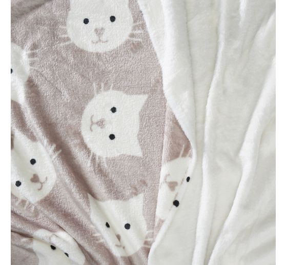 Double fleece fabric "Cat"