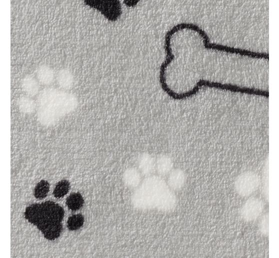 Fleece fabric "Paws and bones"