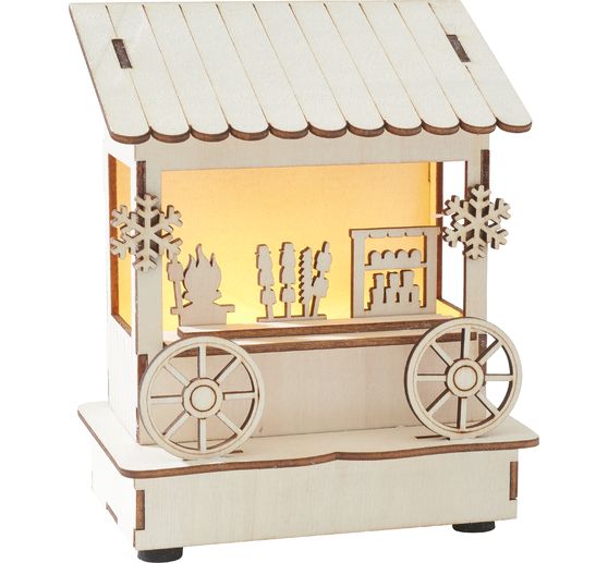 VBS Wooden building kit "Market stall", incl. LEDs