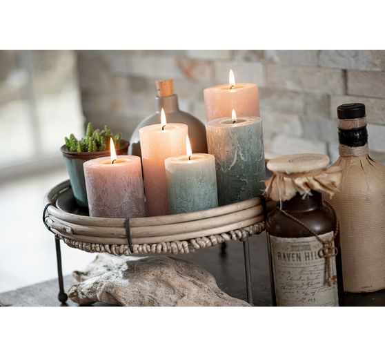 Adventní svíce "Rustic", stupňovitá, sada 4 kusů