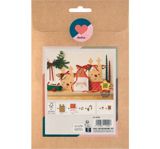 Paper Bag Set "Santa & Deer"