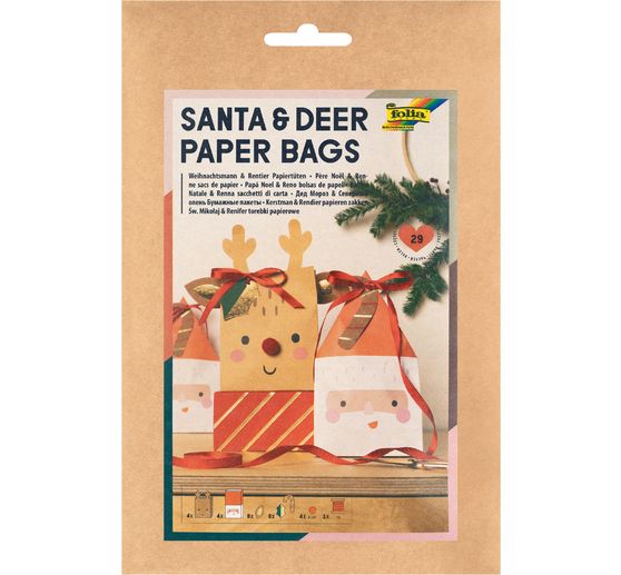 Paper Bag Set "Santa & Deer"