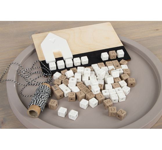 Silicone casting mould "Beads - letters & numbers"