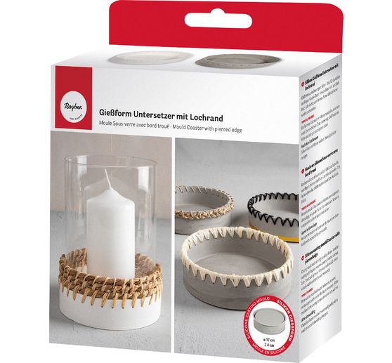 Silicone casting mould "Coaster with perforated edge"